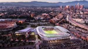 The rendering of the proposed LAFC Stadium