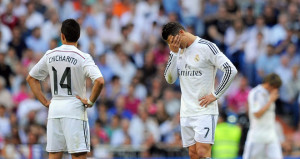 Real Madrid's Cristiano Ronaldo cannot hide his feeling after Valencia dent Los Blancos' hopes of winning La Liga